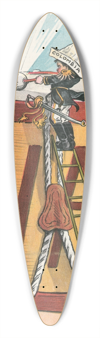 John Samuel Pughe - Harmless amusement 39.3 inch art pintail longboard deck