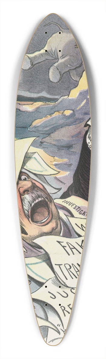 John Samuel Pughe - Wheres my square deal 39.3 inch art pintail longboard deck