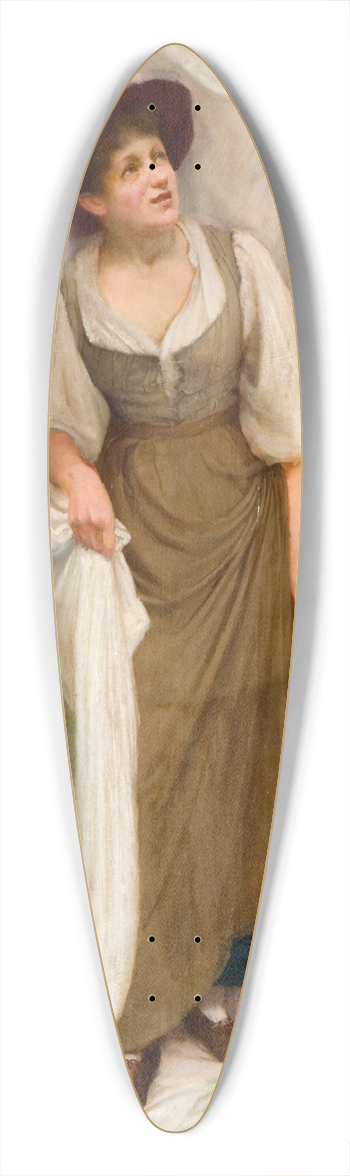 John Scott - Laundress Startled By A Blackbird 39.3 inch art pintail longboard deck