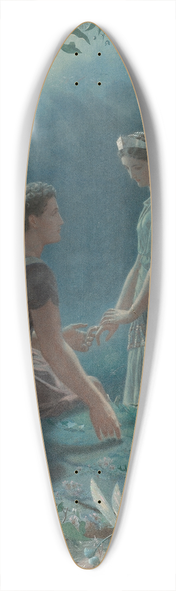John Simmons - Hermia And Lysander, A Midsummer Nights Dream 39.3 inch art pintail longboard deck