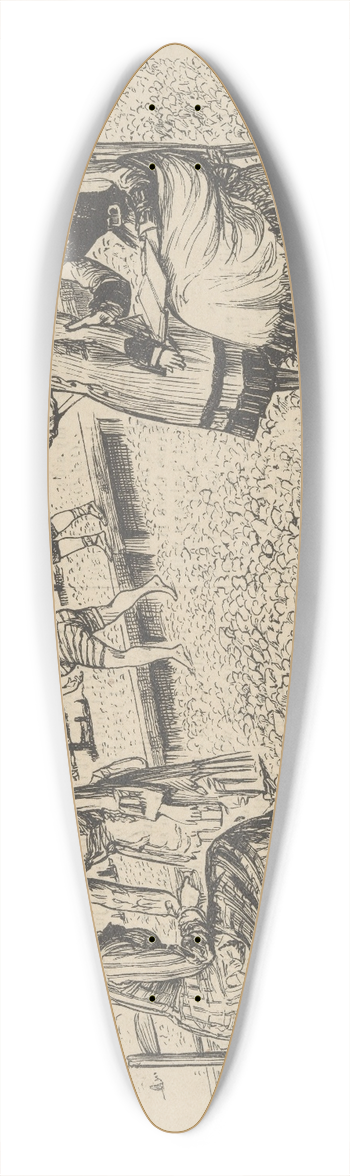 John Singer Sargent - A linguistic Opportunity 39.3 inch art pintail longboard deck