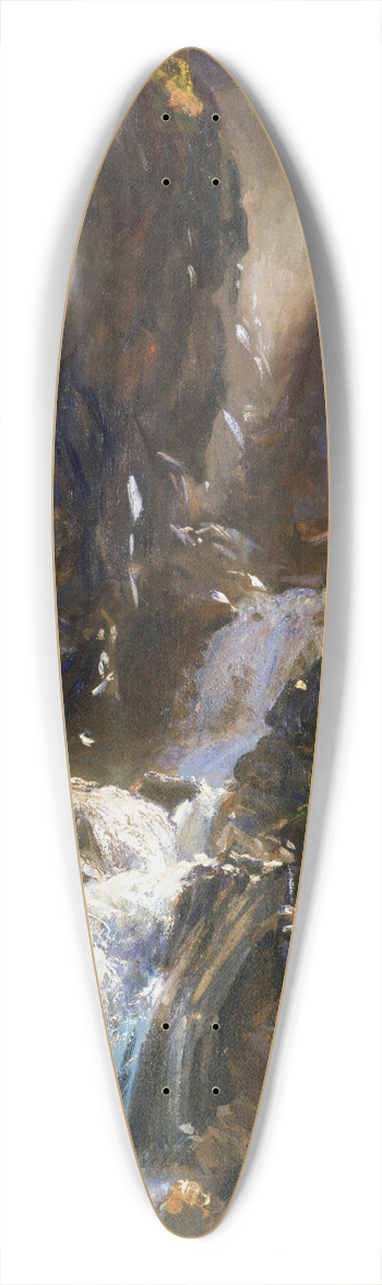 John Singer Sargent - A Waterfall 39.3 inch art pintail longboard deck