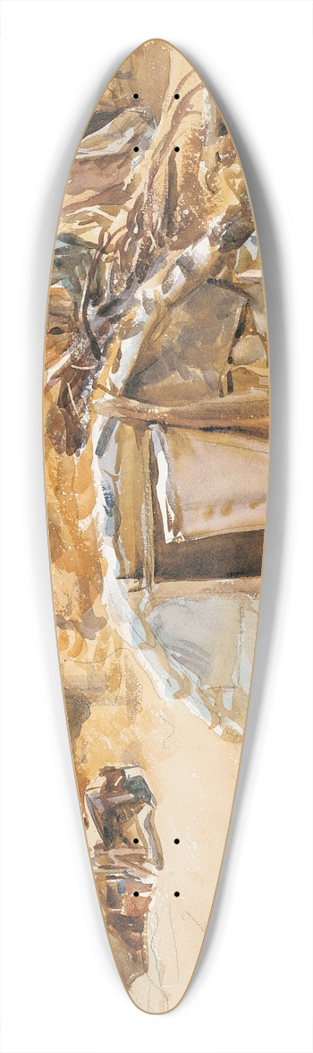 John Singer Sargent - Dugout 39.3 inch art pintail longboard deck