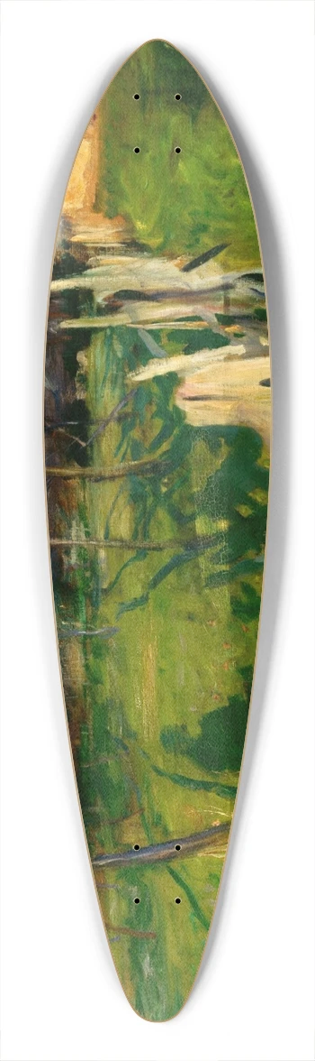 John Singer Sargent - Home Fields 39.3 inch art pintail longboard deck