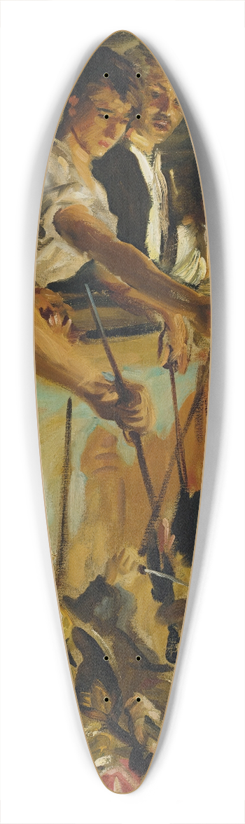 John Singer Sargent - Marionettes 39.3 inch art pintail longboard deck