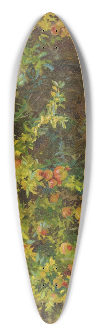 John Singer Sargent - Pomegranates, Majorca 39.3 inch art pintail longboard deck