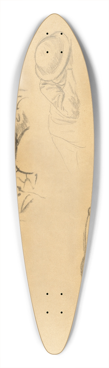 John Singer Sargent - Studies for Gassed IV 39.3 inch art pintail longboard deck