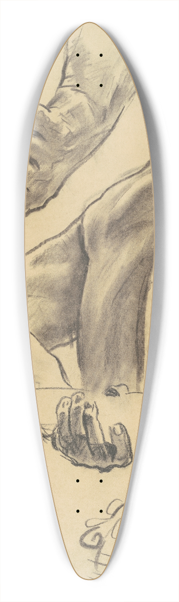 John Singer Sargent - Studies for Judgment 39.3 inch art pintail longboard deck