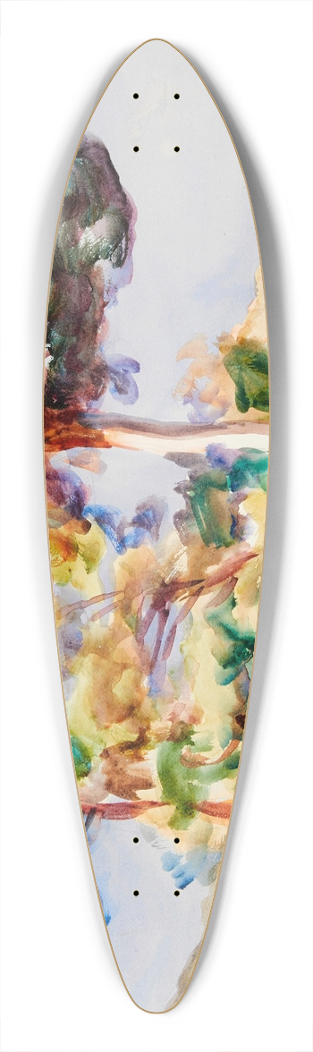 John Singer Sargent - Trees 39.3 inch art pintail longboard deck