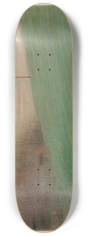 Georges Seurat - The Meadow 8.25 inch art skate deck