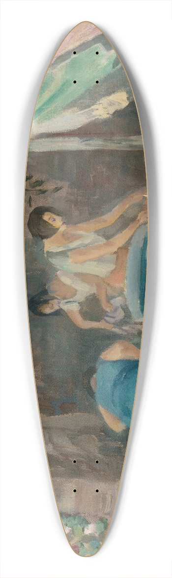 John Sloan - Wash day, Santa Fe 39.3 inch art pintail longboard deck