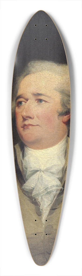 John Trumbull - Alexander Hamilton 39.3 inch art pintail longboard deck