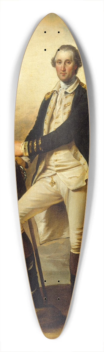 John Trumbull - George Washington and William Lee 39.3 inch art pintail longboard deck