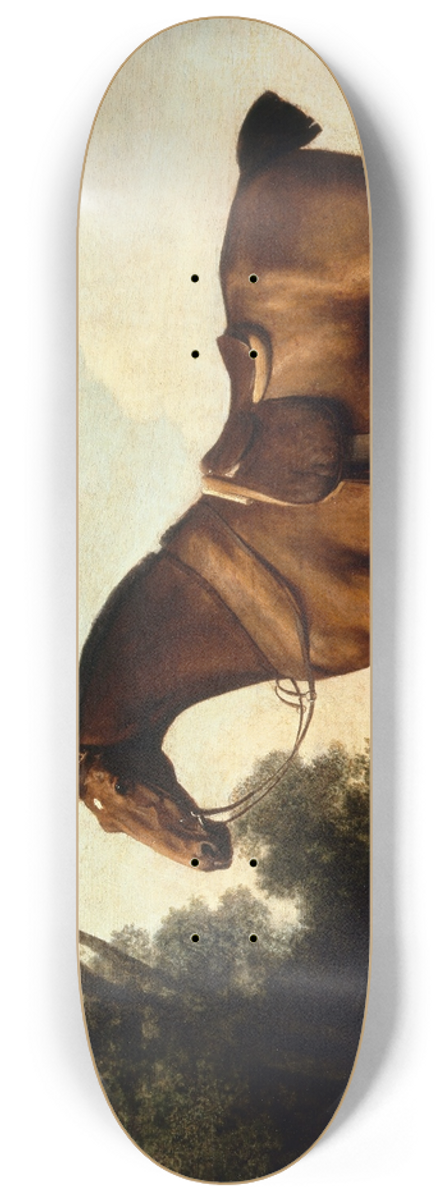 George Stubbs - A Saddled Bay Hunter 8.25 inch art skate deck