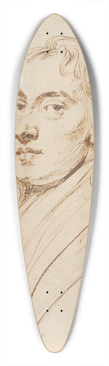 John Vanderbank the younger - Self-Portrait 39.3 inch art pintail longboard deck