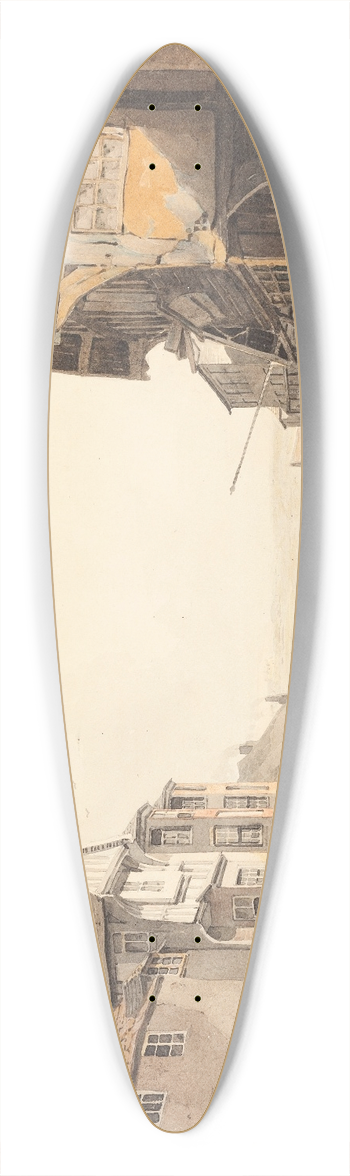 John Varley - Conway in North Wales 39.3 inch art pintail longboard deck