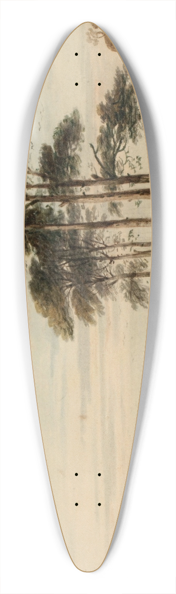 John Varley - Landscape 39.3 inch art pintail longboard deck