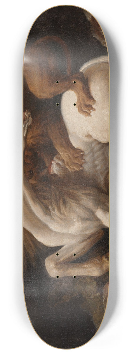 George Stubbs - Horse Attacked by a Lion 8.25 inch art skate deck