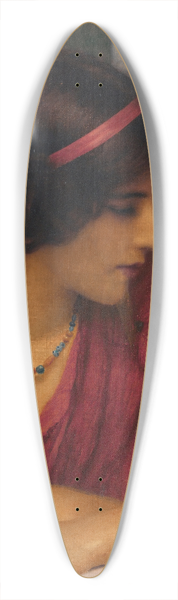 John William Godward - The Letter (A Classical Maiden) 39.3 inch art pintail longboard deck