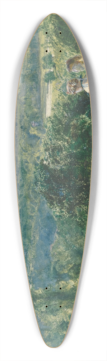 John William Inchbold - In Richmond Park 39.3 inch art pintail longboard deck