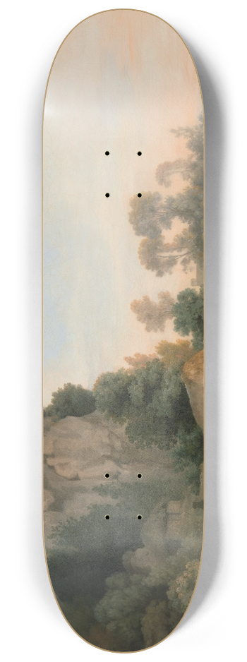 George Stubbs - Two Gentlemen Going a Shooting, with a View of Creswell Crags, Taken on the Spot 8.25 inch art skate deck