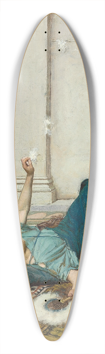 John William Waterhouse - Dolce Far Niente 39.3 inch art pintail longboard deck
