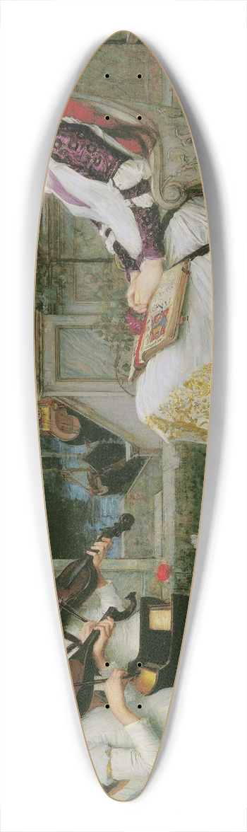 John William Waterhouse - St Cecilia 39.3 inch art pintail longboard deck