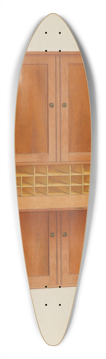 John W. Kelleher - Shaker Secretary 39.3 inch art pintail longboard deck