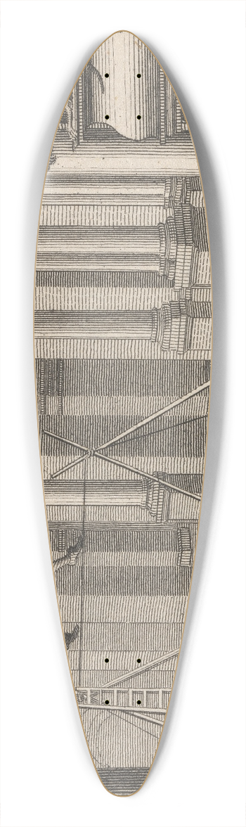 John Wootton - Fable XL. The Two Monkeys 39.3 inch art pintail longboard deck