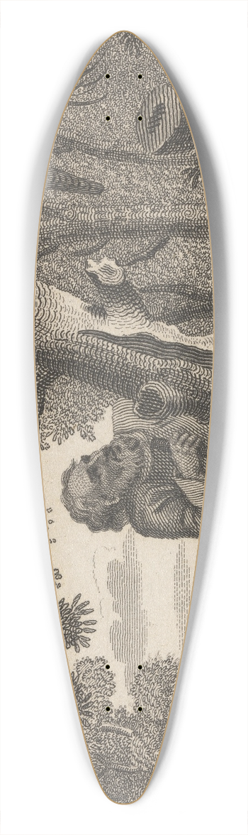 John Wootton - Fable XV. The Philosopher and the Pheasants 39.3 inch art pintail longboard deck