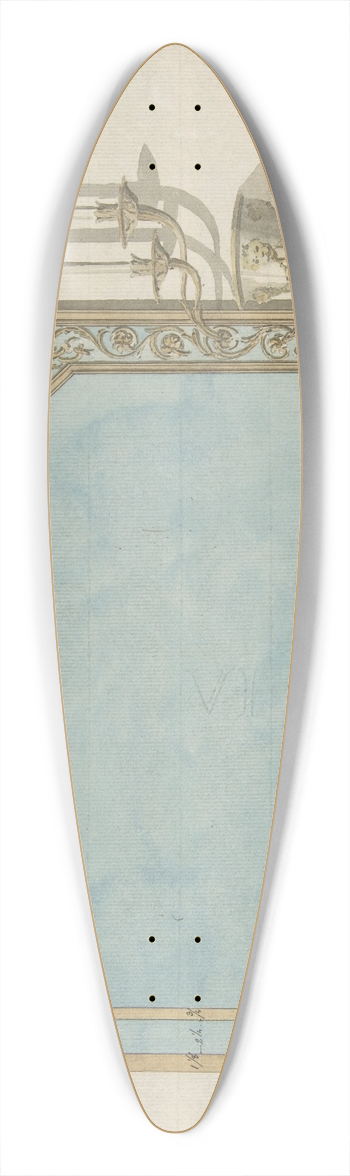John Yenn - Design for a Oblong Mirror with Sconces 39.3 inch art pintail longboard deck
