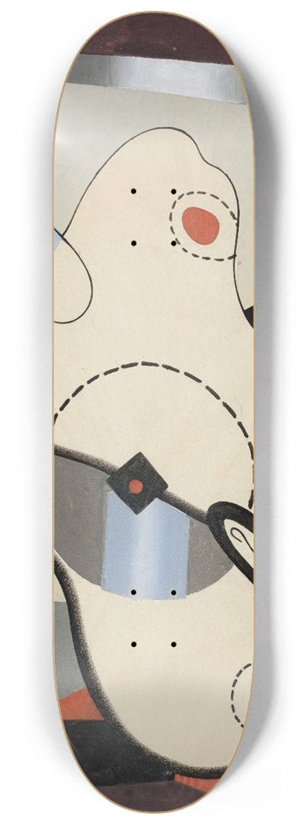 Georges Valmier - Composition abstraite (Femme couche) 8.25 inch art skate deck