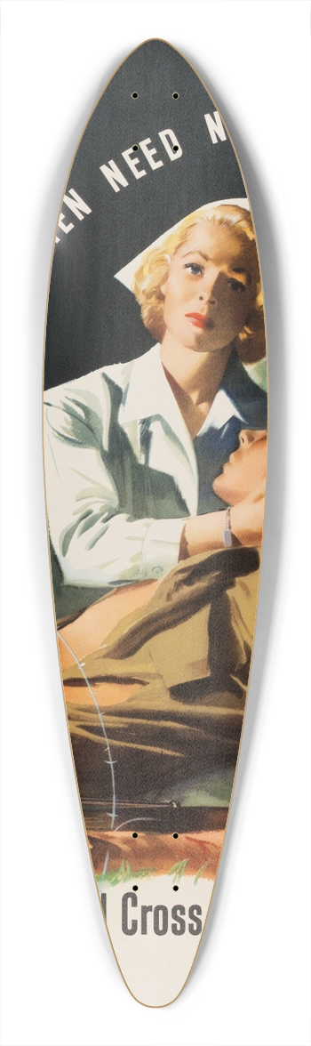 Jon Whitcomb - Fighting Men Need Nurses 39.3 inch art pintail longboard deck