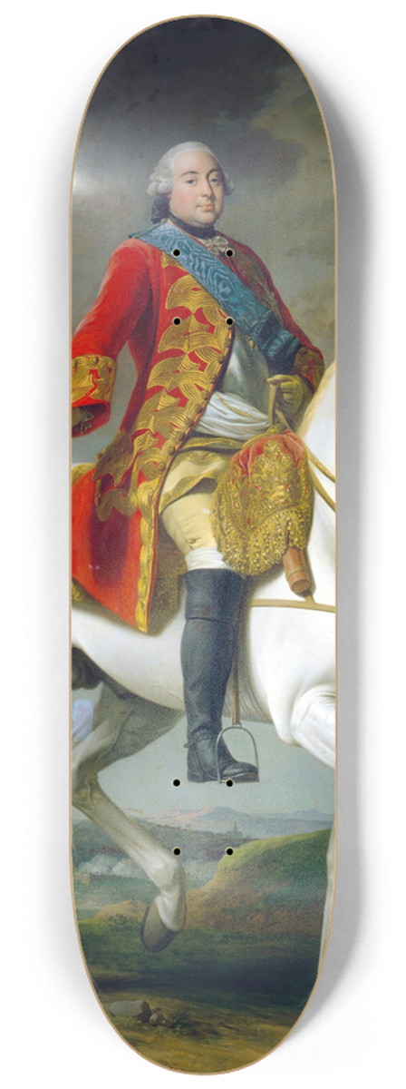 Alexander Roslin - Louis-Philippe, Duc dOrleans, Saluting his Army on the Battlefield 8.25 inch art skate deck