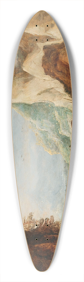 Joos de Momper - A mountainous landscape with travellers 39.3 inch art pintail longboard deck