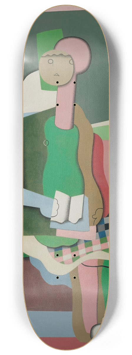 Georges Valmier - Jeune fille assise (Portrait de la fille de lartiste) 8.25 inch art skate deck
