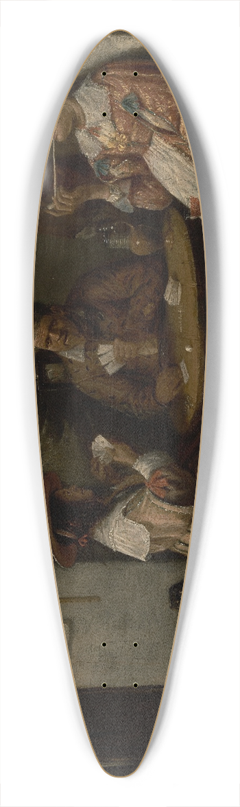 Joos van Craesbeeck - Card Players 39.3 inch art pintail longboard deck