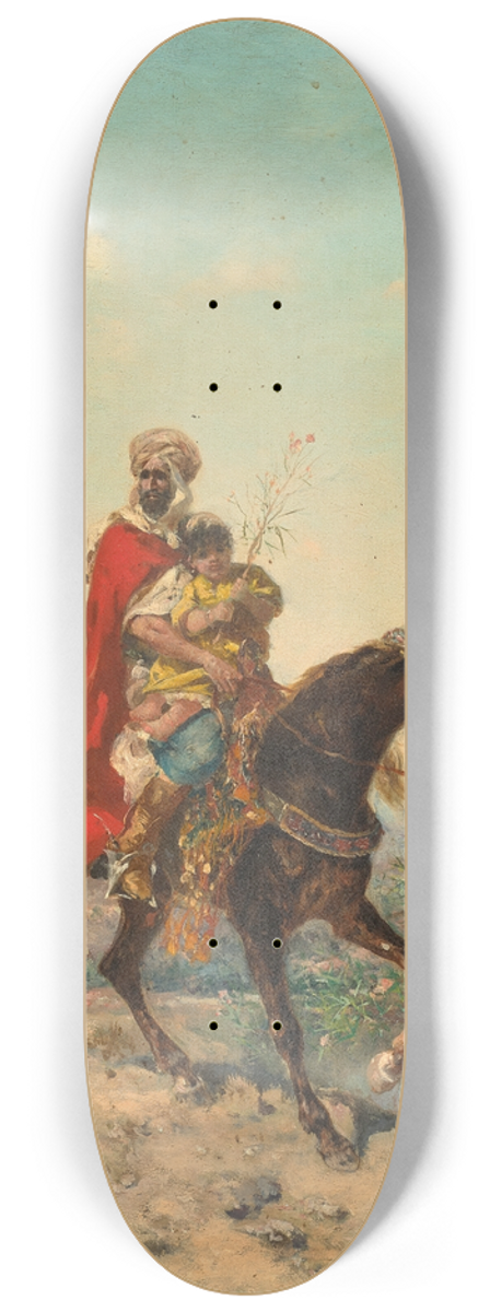 Georges Washington - Cavalier arabe avec un enfant 8.25 inch art skate deck