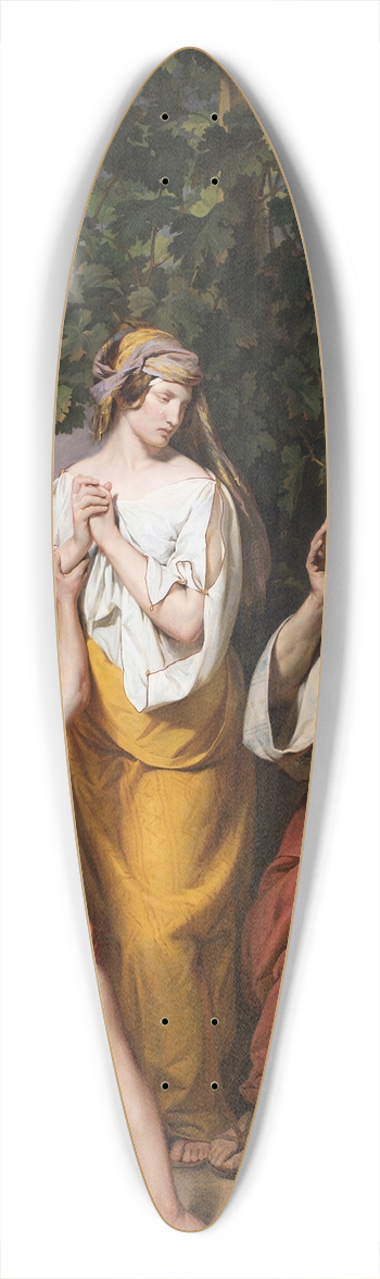 Josef Danhauser - Abraham rejects Hagar and Ismael 39.3 inch art pintail longboard deck