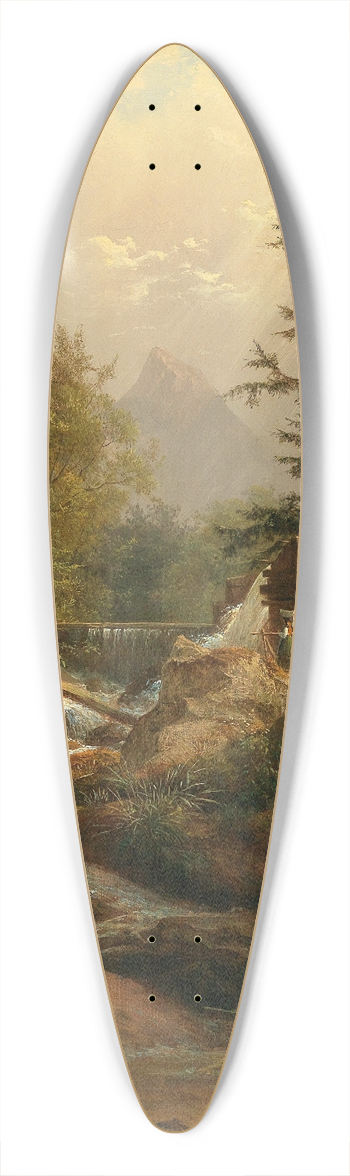 Josef Feid - A mountain mill 39.3 inch art pintail longboard deck