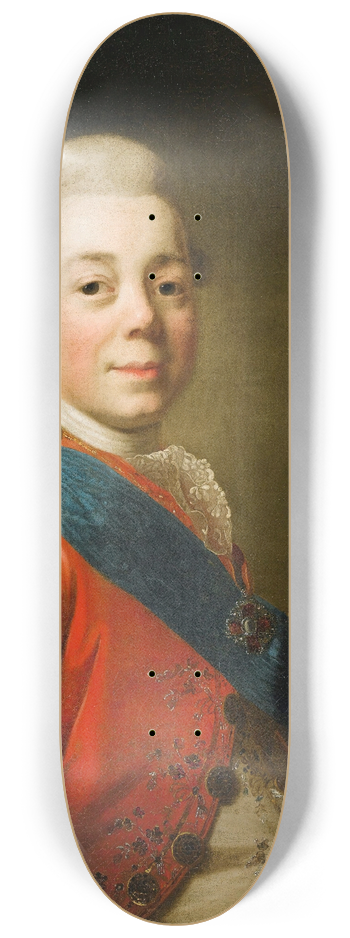 Alexander Roslin - Portrait of the Emperor Paul I of Russia 8.25 inch art skate deck