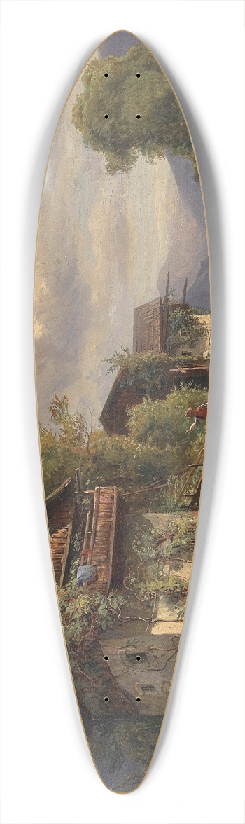 Josef Hger - Lndliche Idylle 39.3 inch art pintail longboard deck