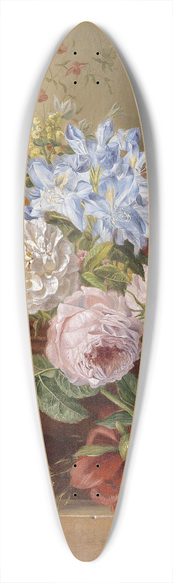 Josef Schuster - Blumenstillleben 39.3 inch art pintail longboard deck