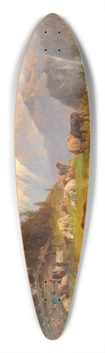 Josef Thoma - On the Mountain Pasture 39.3 inch art pintail longboard deck