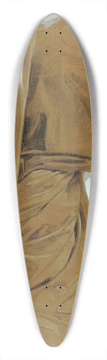 Josef Wawra - Kniender Mann 39.3 inch art pintail longboard deck