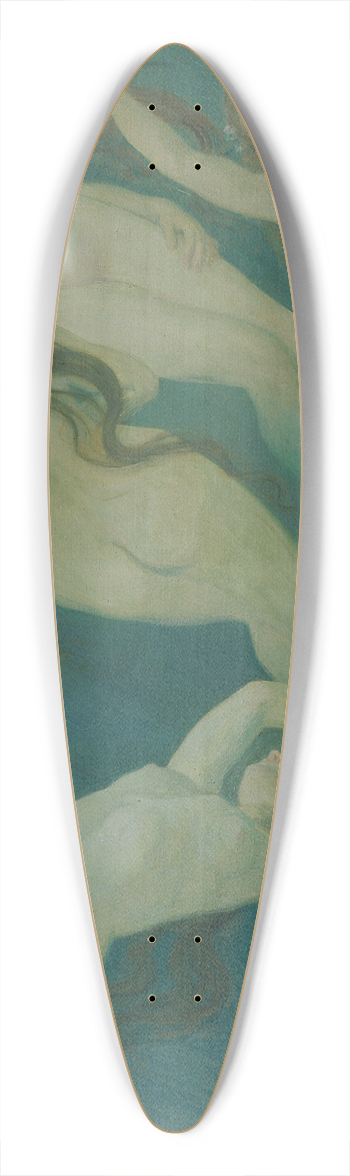 Josef Wawra - Wassernixen 39.3 inch art pintail longboard deck