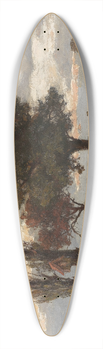 Josef Willroider - Landschaft mit abziehendem Gewitter 39.3 inch art pintail longboard deck