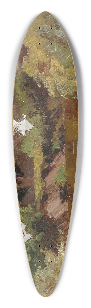 Josef Willroider - River Landscape 39.3 inch art pintail longboard deck