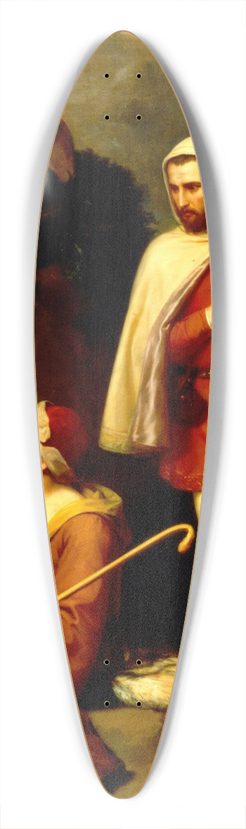 Jose Maria Obregon - Giotto and Cimabue 39.3 inch art pintail longboard deck