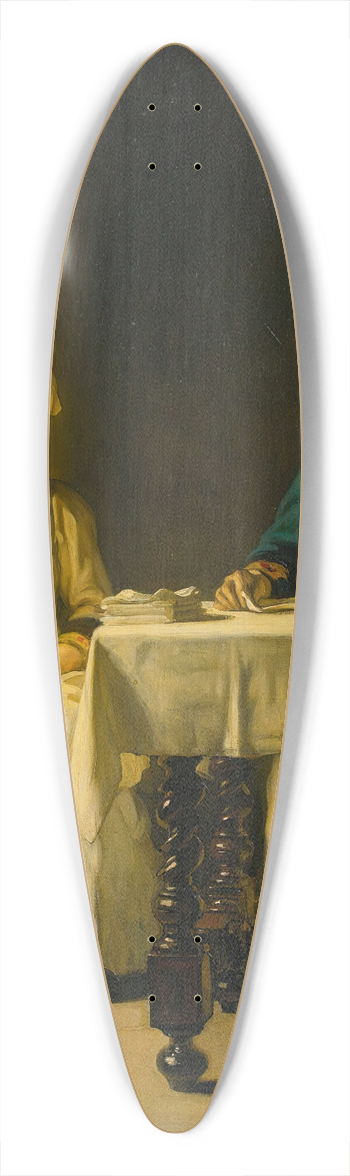 Joseph Bail - Interior With Two Women Folding Sheets 39.3 inch art pintail longboard deck